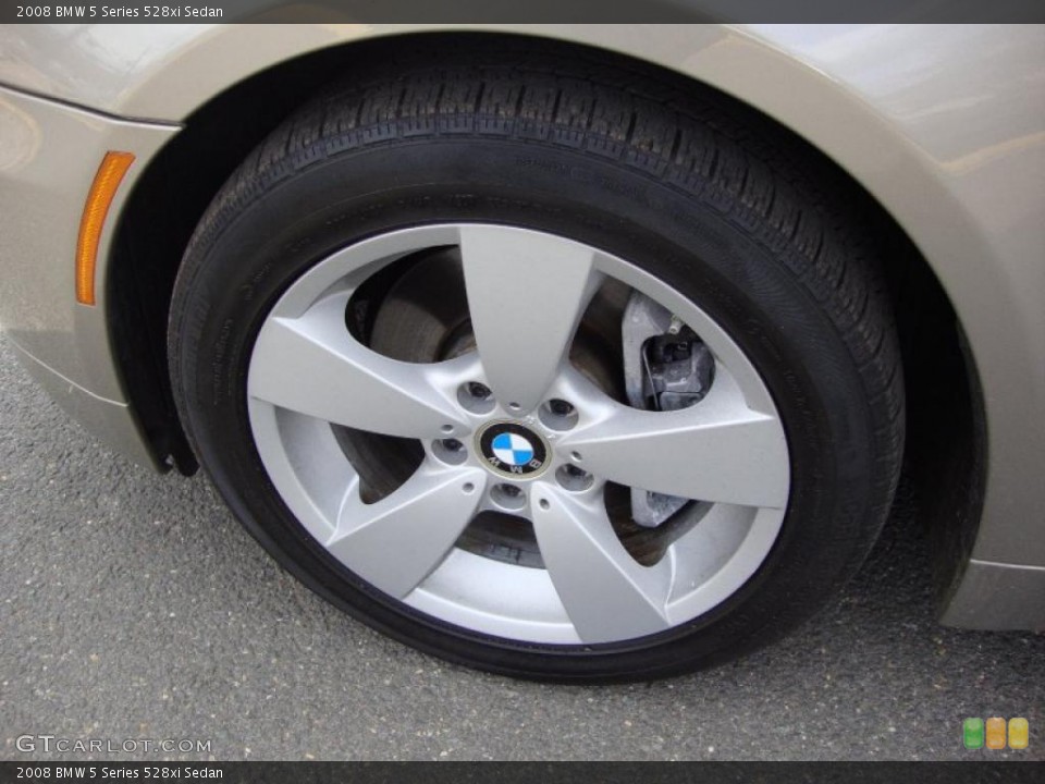 2008 BMW 5 Series 528xi Sedan Wheel and Tire Photo #45024613