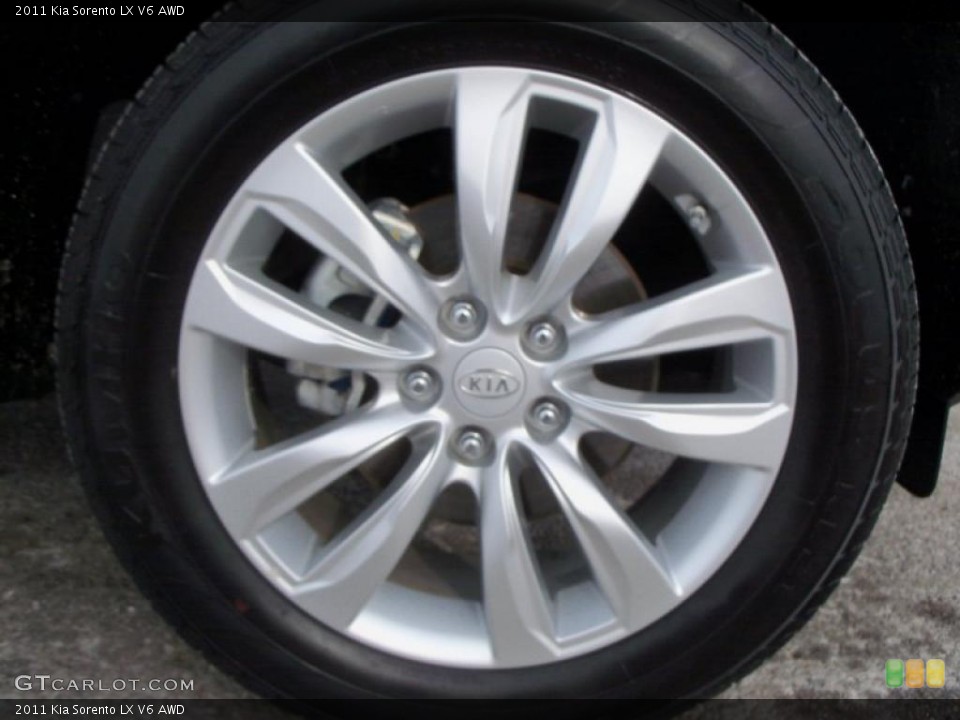 2011 Kia Sorento LX V6 AWD Wheel and Tire Photo #45053657