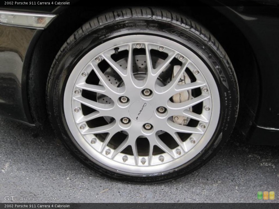 2002 Porsche 911 Carrera 4 Cabriolet Wheel and Tire Photo #45058737