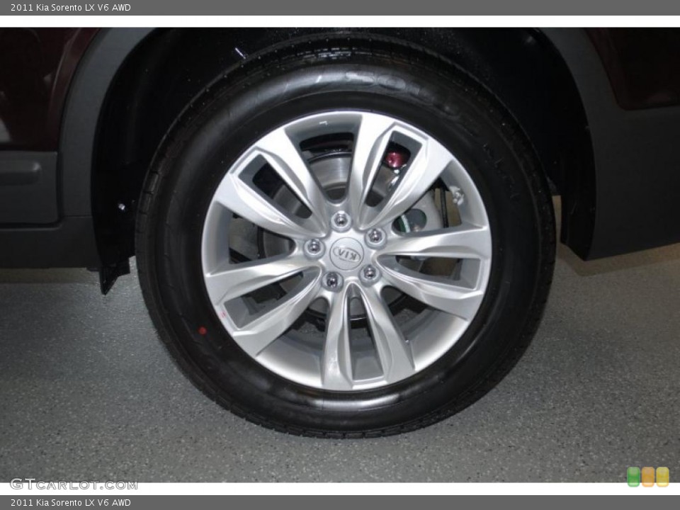 2011 Kia Sorento LX V6 AWD Wheel and Tire Photo #45073581