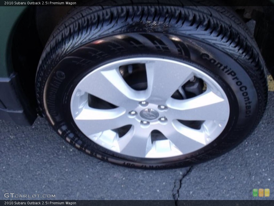 2010 Subaru Outback 2.5i Premium Wagon Wheel and Tire Photo #45124410