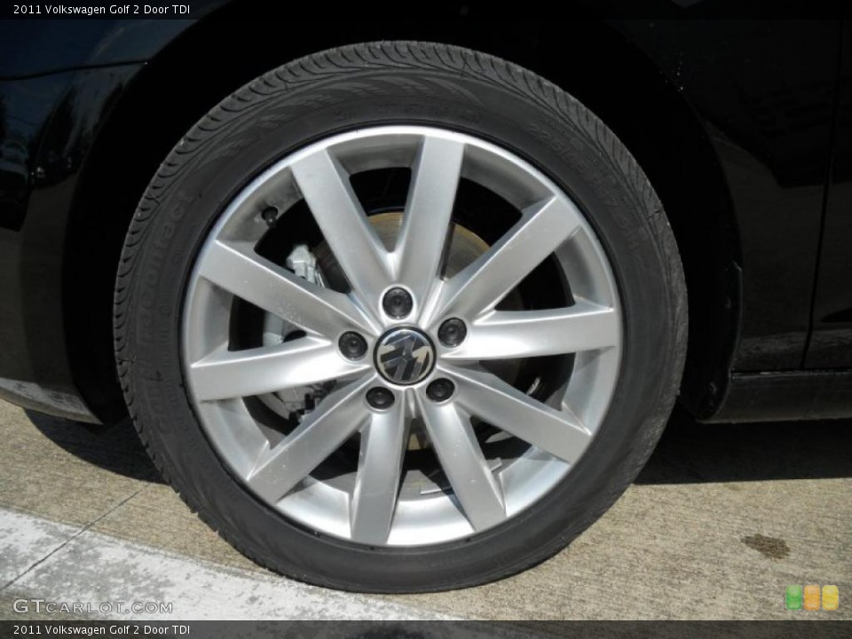 2011 Volkswagen Golf 2 Door TDI Wheel and Tire Photo #45163769