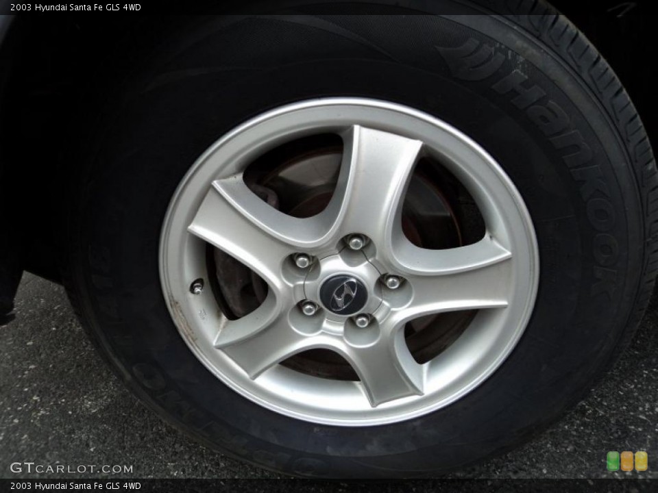 2003 Hyundai Santa Fe GLS 4WD Wheel and Tire Photo #45295449