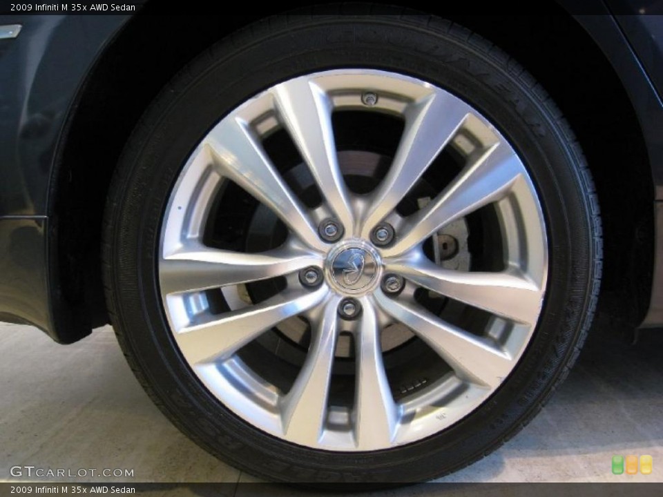 2009 Infiniti M 35x AWD Sedan Wheel and Tire Photo #45320406
