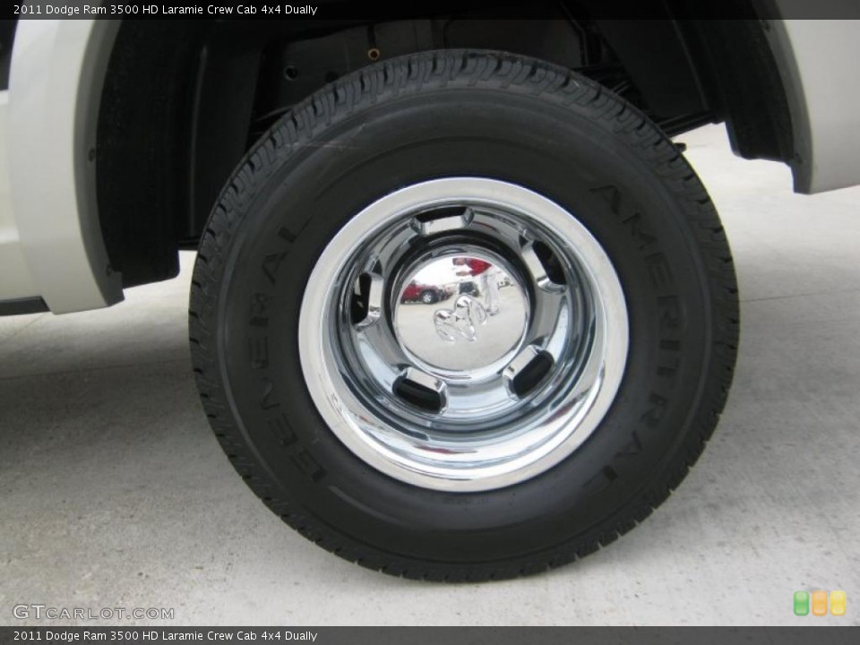 2011 Dodge Ram 3500 HD Laramie Crew Cab 4x4 Dually Wheel and Tire Photo #45354027