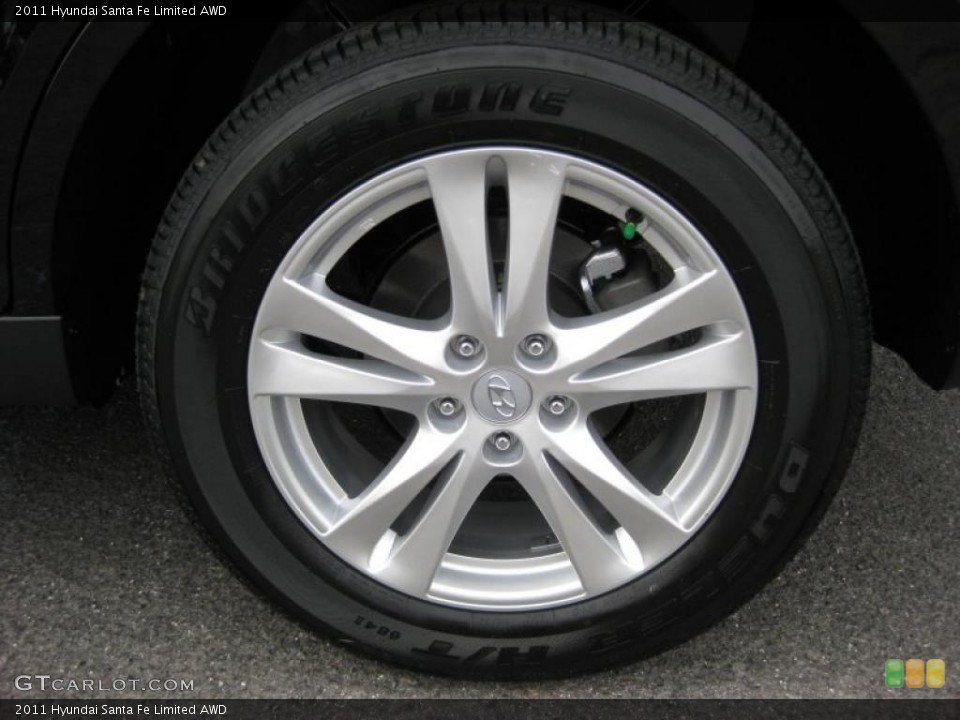 2011 Hyundai Santa Fe Limited AWD Wheel and Tire Photo #45369510