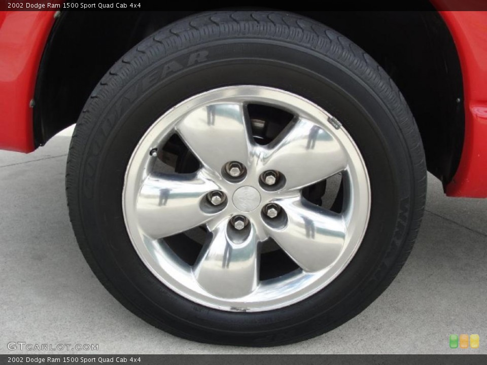 2002 Dodge Ram 1500 Sport Quad Cab 4x4 Wheel and Tire Photo #45373541
