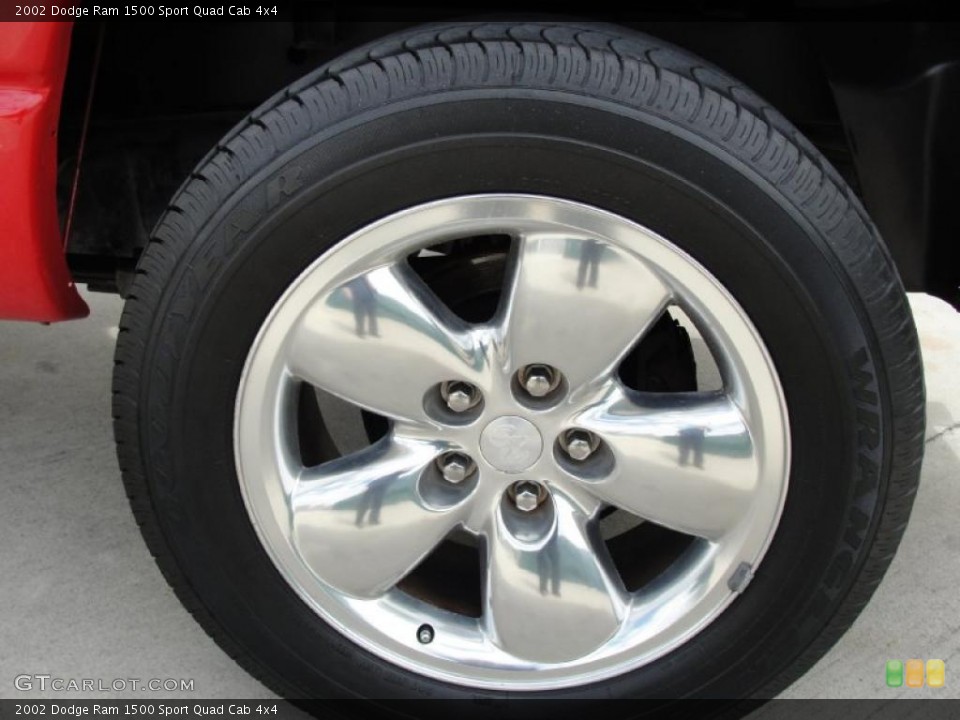 2002 Dodge Ram 1500 Sport Quad Cab 4x4 Wheel and Tire Photo #45373549