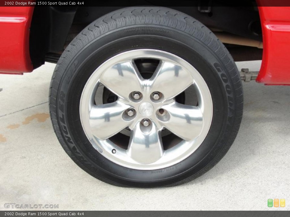 2002 Dodge Ram 1500 Sport Quad Cab 4x4 Wheel and Tire Photo #45373553