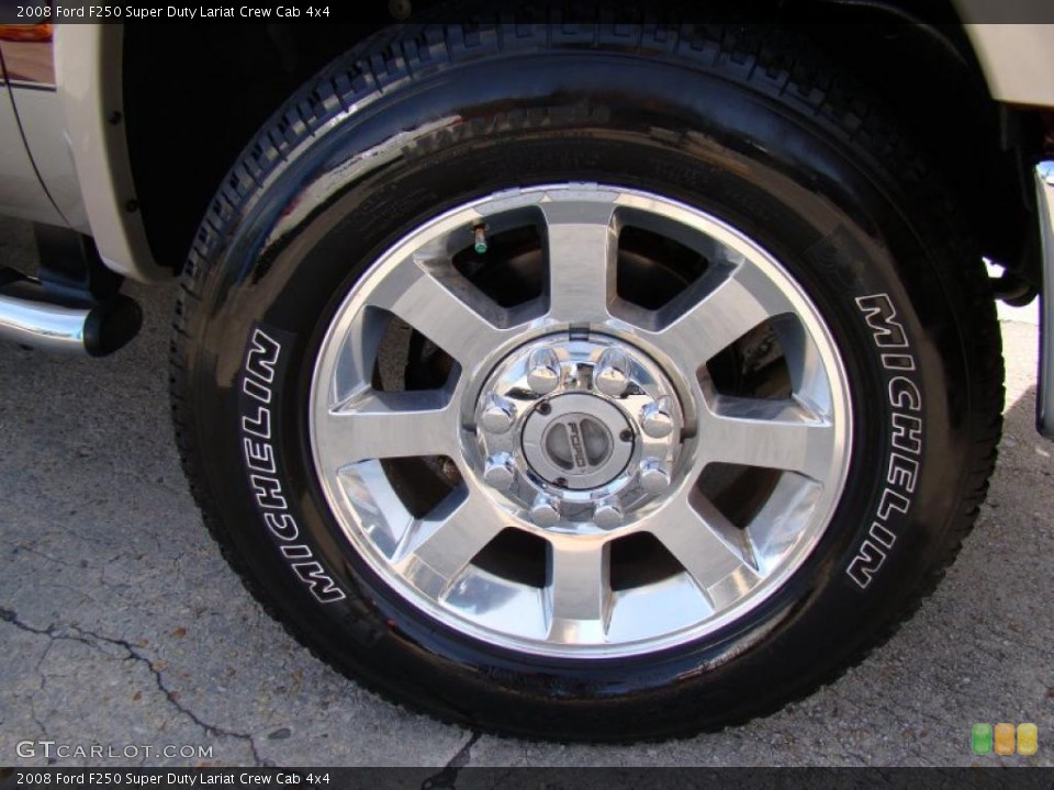 2008 Ford F250 Super Duty Lariat Crew Cab 4x4 Wheel and Tire Photo #45386406