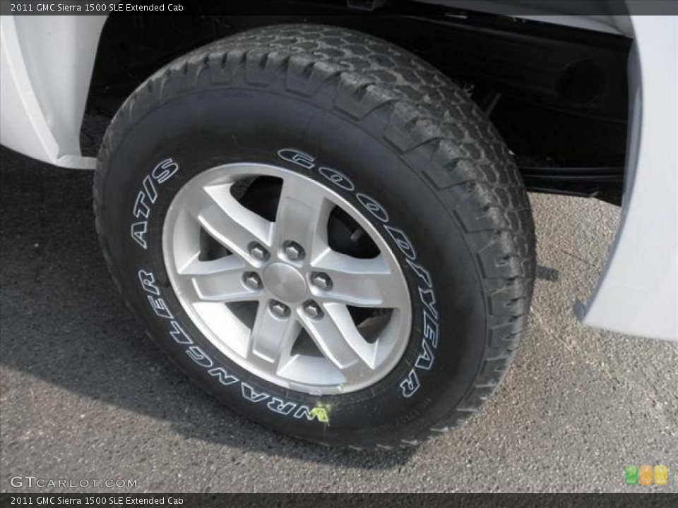 2011 GMC Sierra 1500 SLE Extended Cab Wheel and Tire Photo #45421278