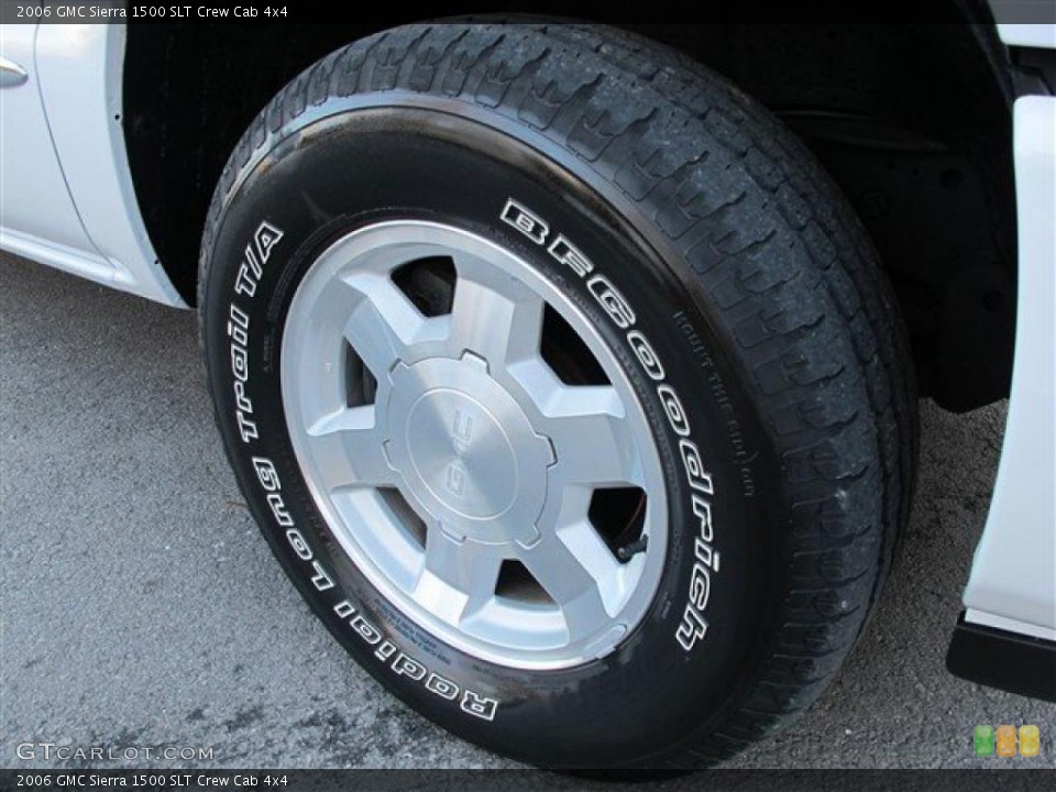 2006 GMC Sierra 1500 SLT Crew Cab 4x4 Wheel and Tire Photo #45423270