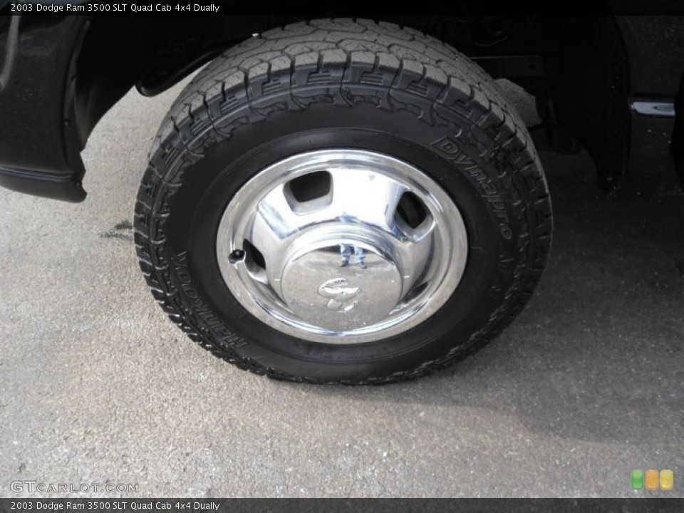 2003 Dodge Ram 3500 SLT Quad Cab 4x4 Dually Wheel and Tire Photo #45429530