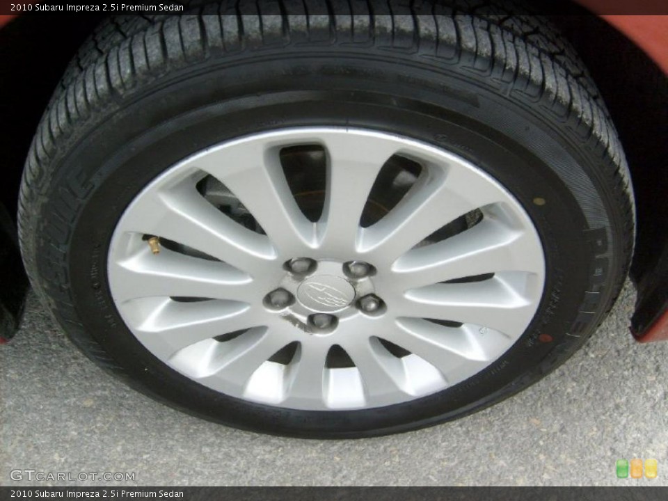 2010 Subaru Impreza 2.5i Premium Sedan Wheel and Tire Photo #45436333