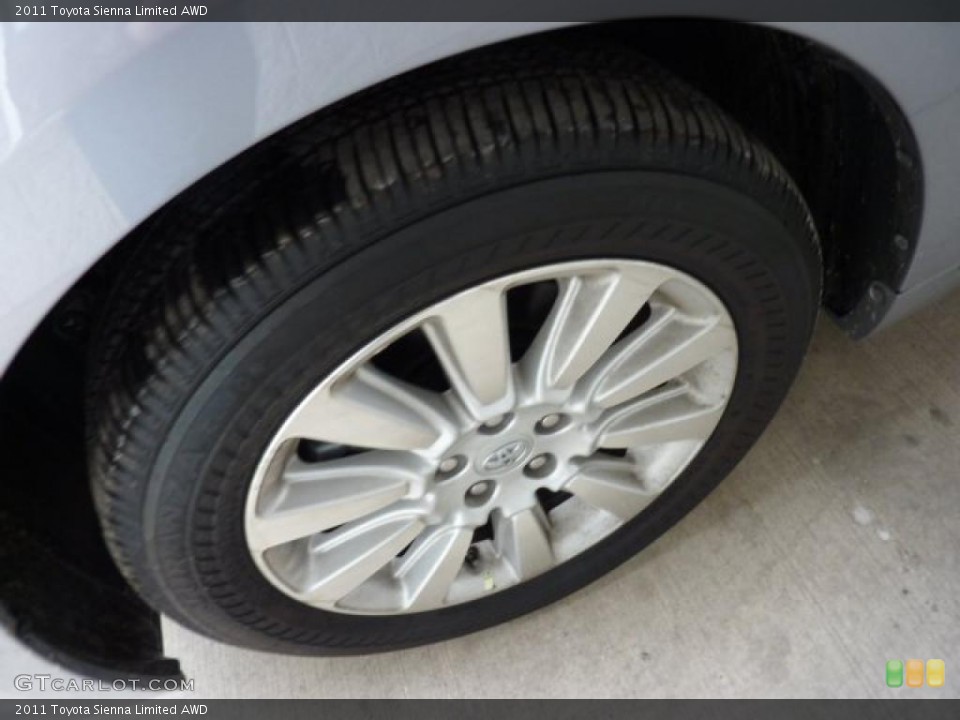 2011 Toyota Sienna Limited AWD Wheel and Tire Photo #45439027