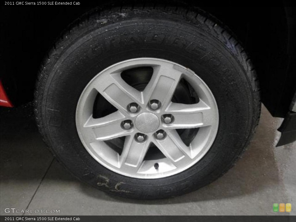 2011 GMC Sierra 1500 SLE Extended Cab Wheel and Tire Photo #45468474