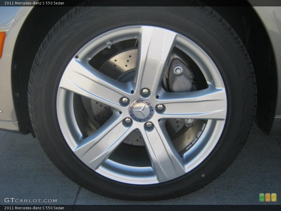 2011 Mercedes-Benz S 550 Sedan Wheel and Tire Photo #45492134