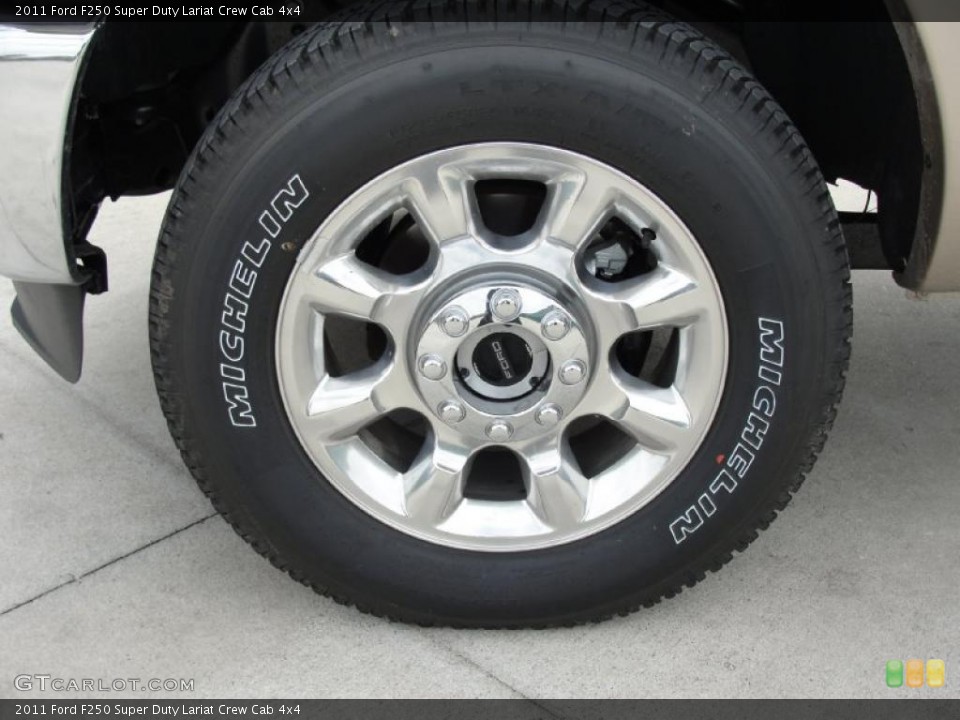 2011 Ford F250 Super Duty Lariat Crew Cab 4x4 Wheel and Tire Photo #45536550