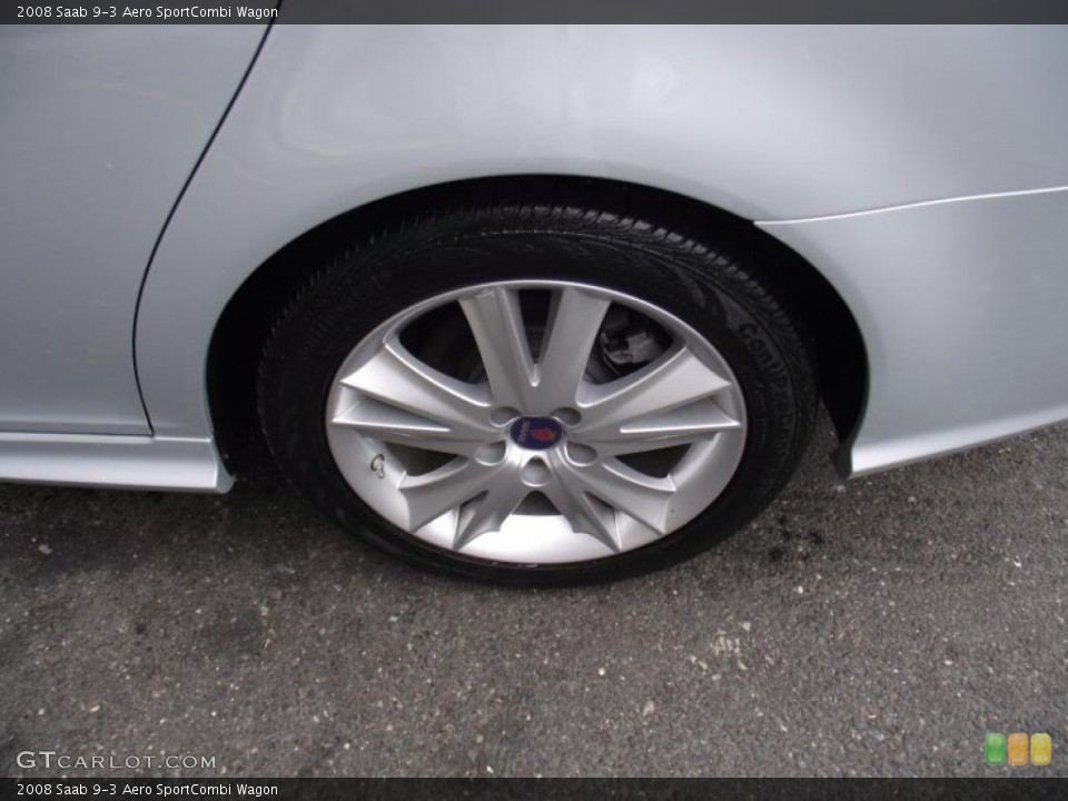 2008 Saab 9-3 Aero SportCombi Wagon Wheel and Tire Photo #45563879