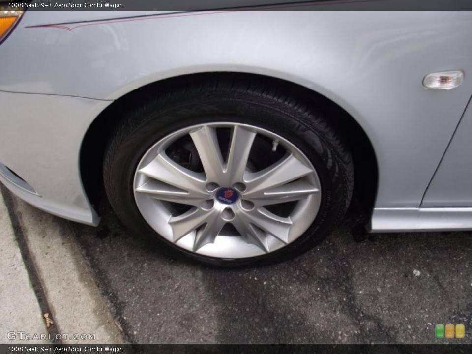 2008 Saab 9-3 Aero SportCombi Wagon Wheel and Tire Photo #45563891