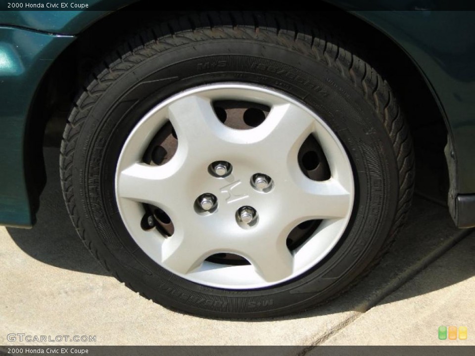 2000 Honda Civic EX Coupe Wheel and Tire Photo #45583299