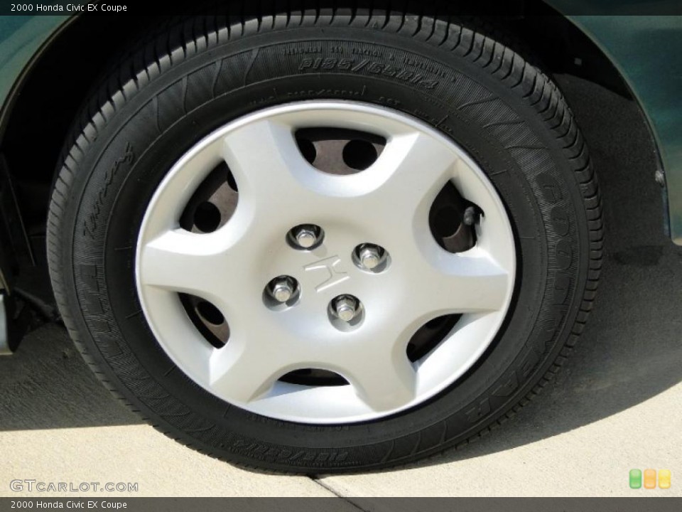 2000 Honda Civic EX Coupe Wheel and Tire Photo #45583315