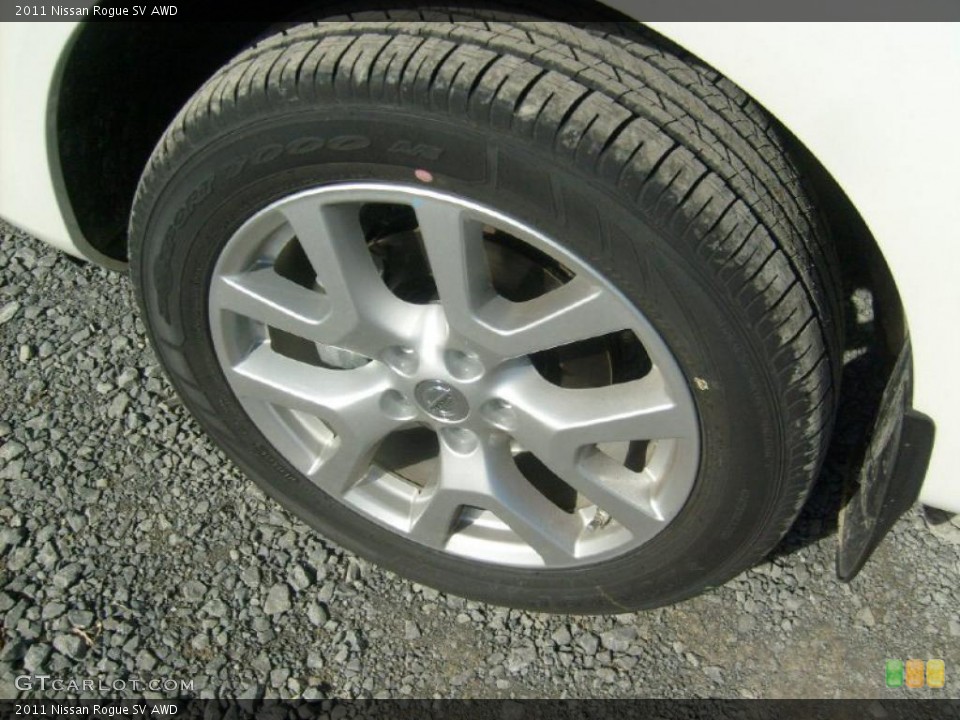 2011 Nissan Rogue SV AWD Wheel and Tire Photo #45588643