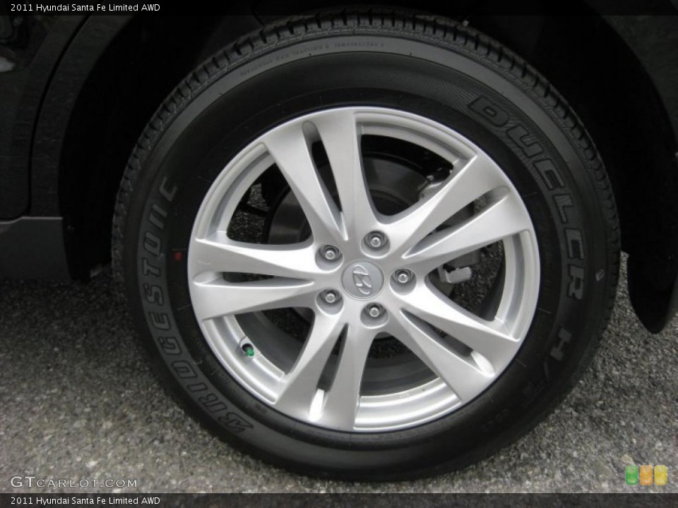 2011 Hyundai Santa Fe Limited AWD Wheel and Tire Photo #45696036