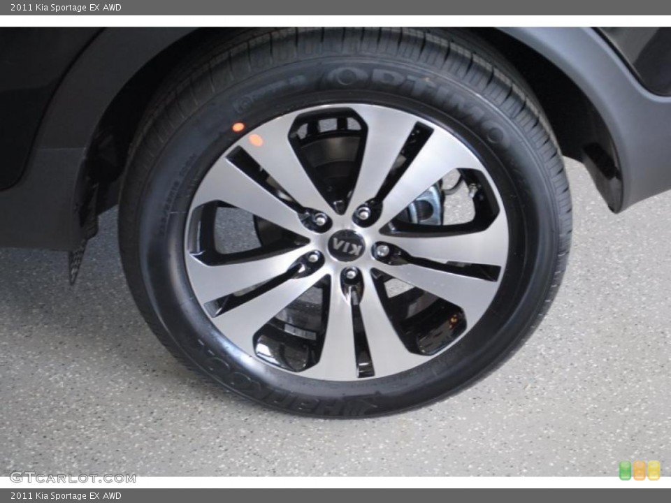 2011 Kia Sportage EX AWD Wheel and Tire Photo #45706718