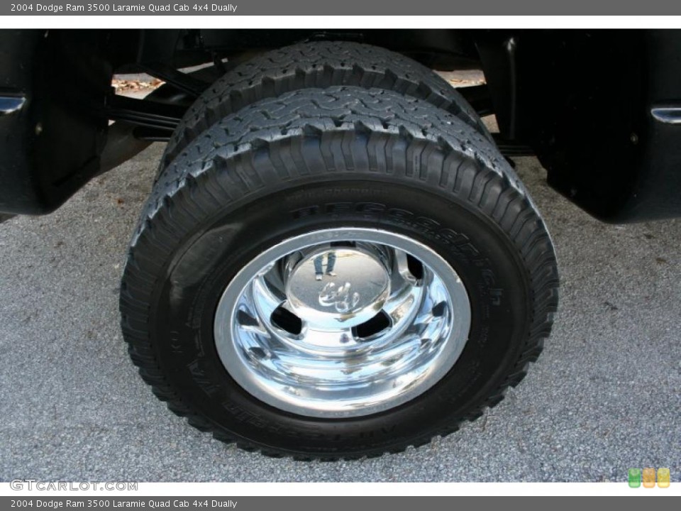 2004 Dodge Ram 3500 Laramie Quad Cab 4x4 Dually Wheel and Tire Photo #45739802