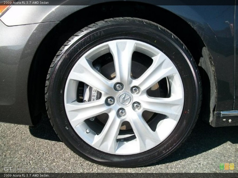 2009 Acura RL 3.7 AWD Sedan Wheel and Tire Photo #45744230