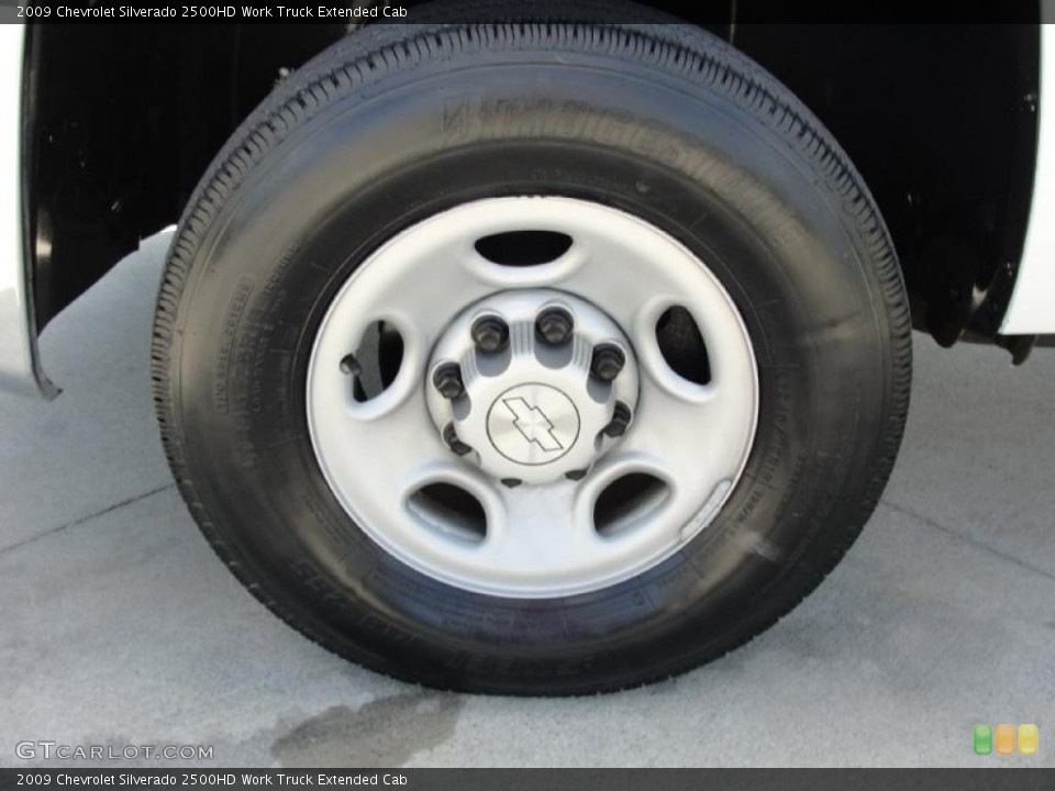 2009 Chevrolet Silverado 2500HD Work Truck Extended Cab Wheel and Tire Photo #45755350
