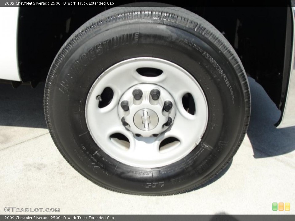 2009 Chevrolet Silverado 2500HD Work Truck Extended Cab Wheel and Tire Photo #45755362