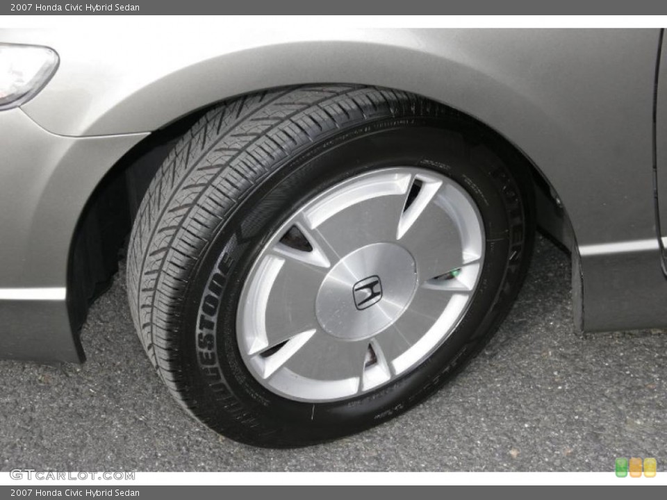 2007 Honda Civic Hybrid Sedan Wheel and Tire Photo #45786450