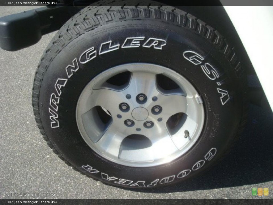 2002 Jeep Wrangler Sahara 4x4 Wheel and Tire Photo #45805909