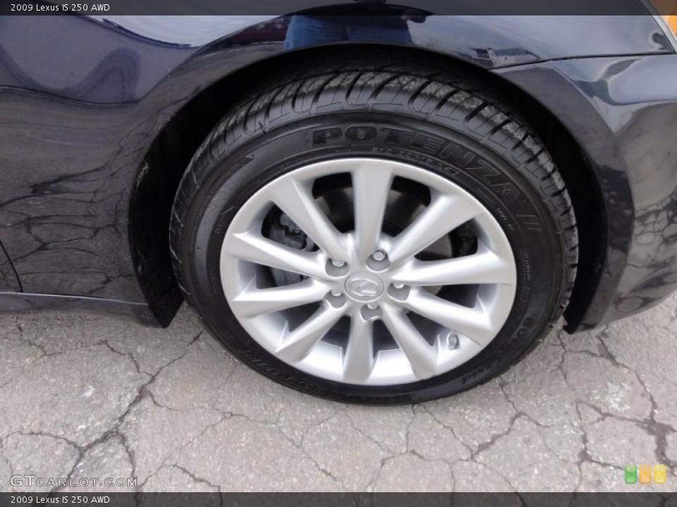 2009 Lexus IS 250 AWD Wheel and Tire Photo #45813693