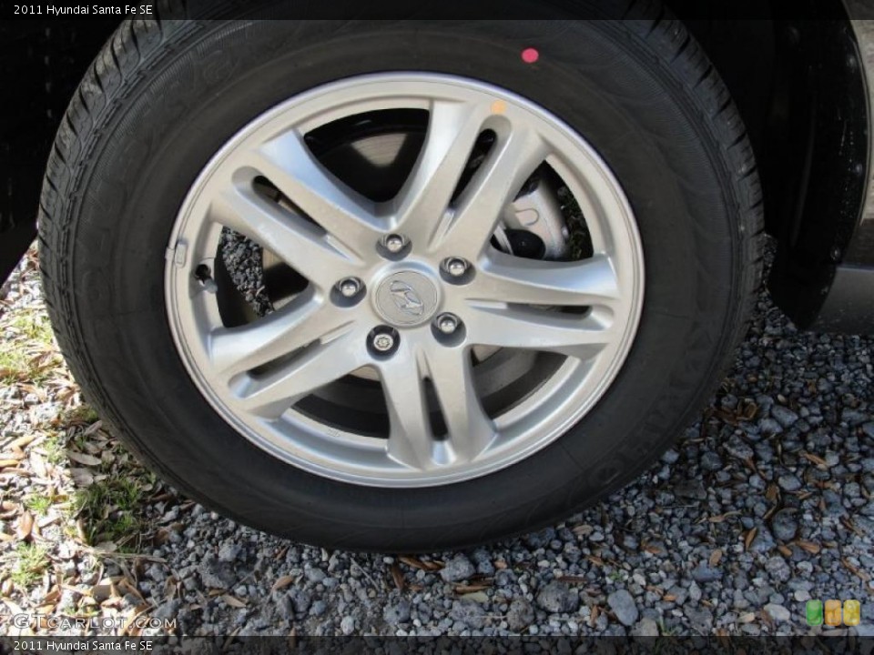 2011 Hyundai Santa Fe SE Wheel and Tire Photo #45814873