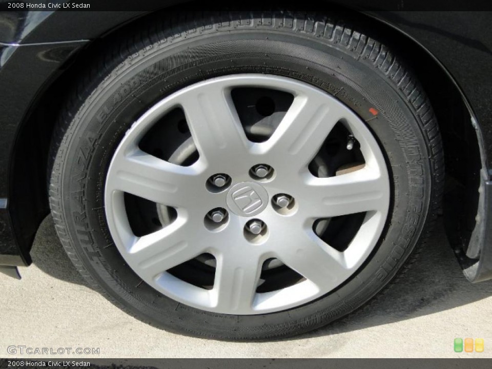 2008 Honda Civic LX Sedan Wheel and Tire Photo #45860634