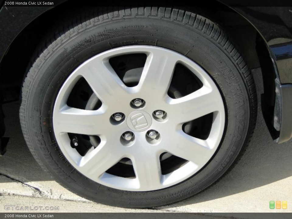 2008 Honda Civic LX Sedan Wheel and Tire Photo #45860646