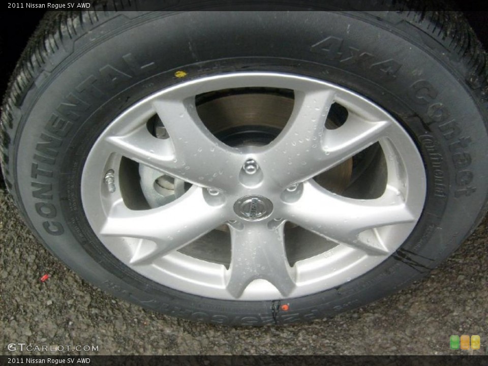 2011 Nissan Rogue SV AWD Wheel and Tire Photo #45905144