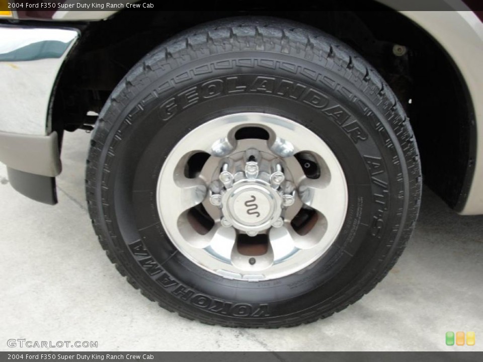 2004 Ford F350 Super Duty King Ranch Crew Cab Wheel and Tire Photo #45965534