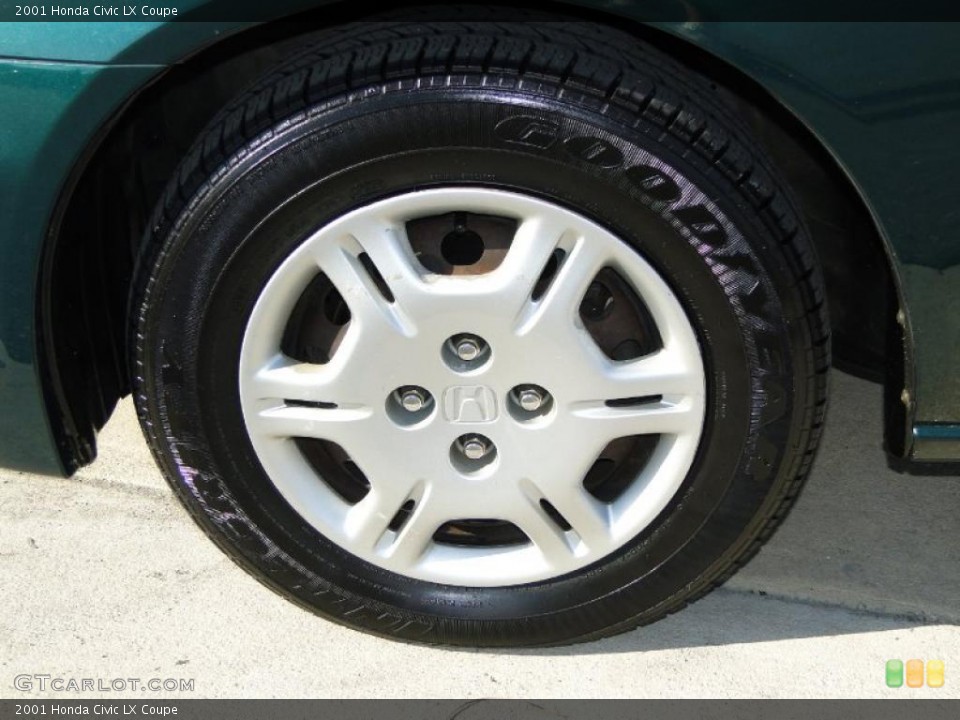 2001 Honda Civic LX Coupe Wheel and Tire Photo #45988205