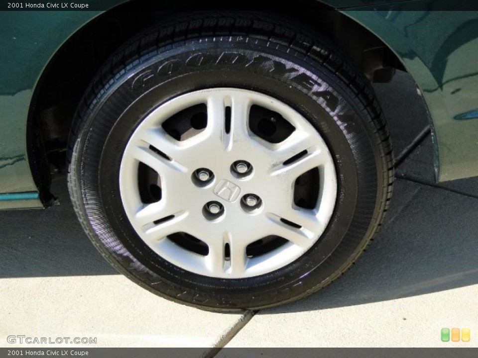2001 Honda Civic LX Coupe Wheel and Tire Photo #45988211