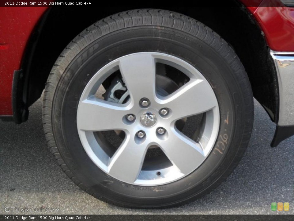 2011 Dodge Ram 1500 Big Horn Quad Cab 4x4 Wheel and Tire Photo #45989426