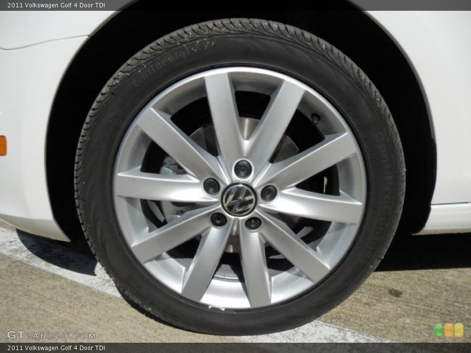 2011 Volkswagen Golf 4 Door TDI Wheel and Tire Photo #45996662