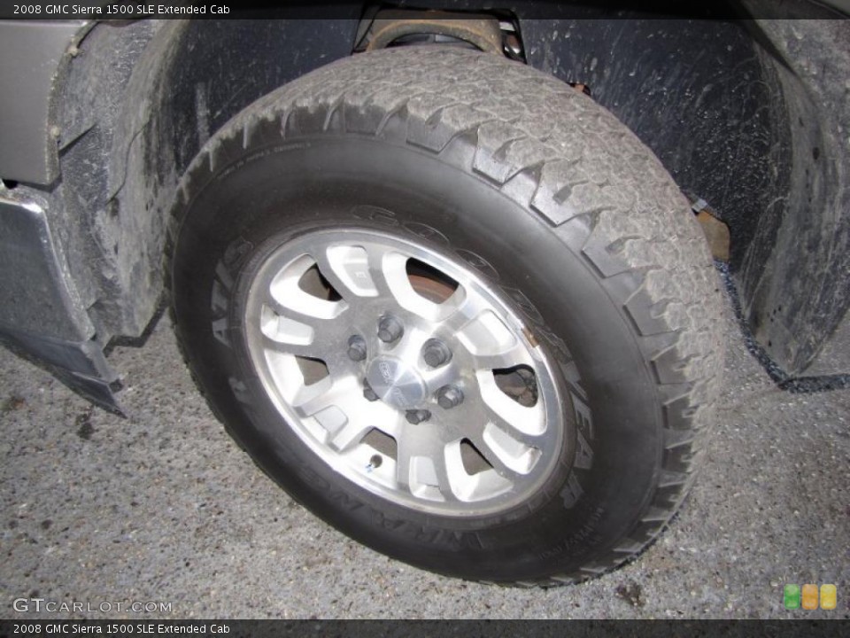 2008 GMC Sierra 1500 SLE Extended Cab Wheel and Tire Photo #46016695