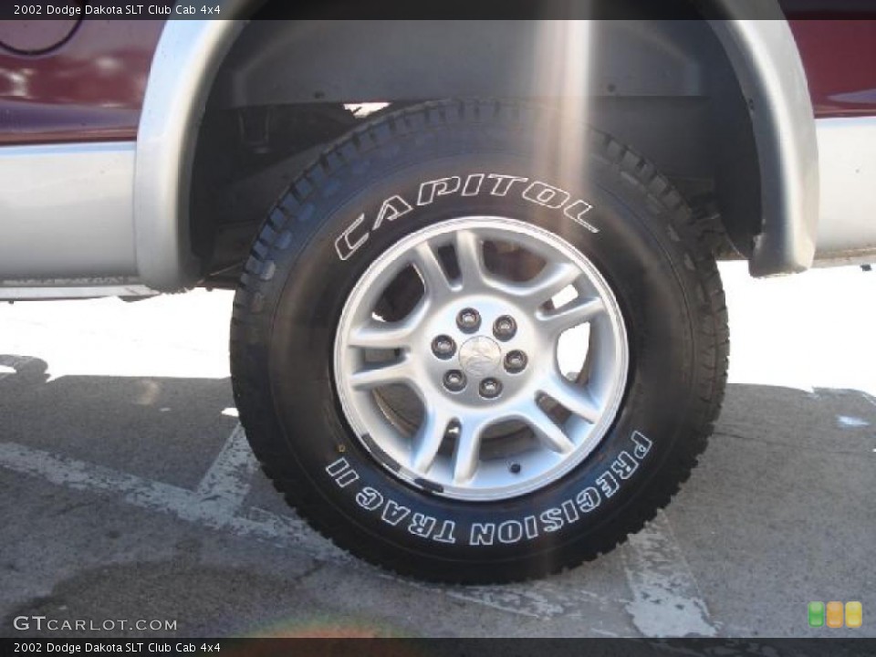 2002 Dodge Dakota SLT Club Cab 4x4 Wheel and Tire Photo #46017589