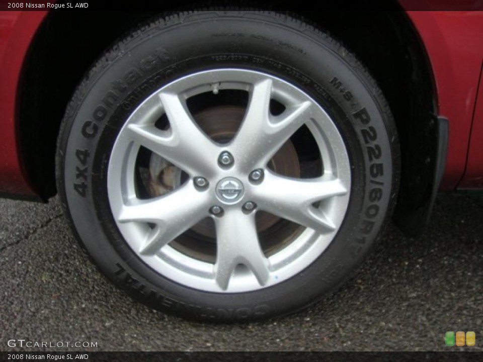 2008 Nissan Rogue SL AWD Wheel and Tire Photo #46052479
