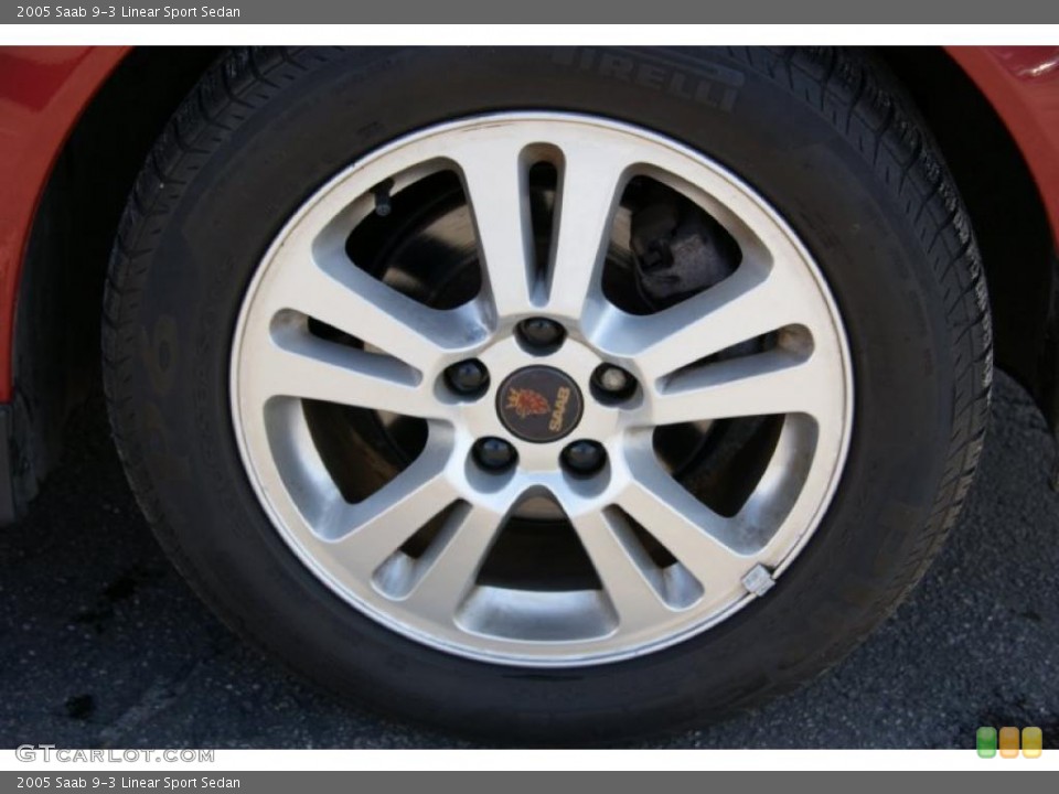 2005 Saab 9-3 Linear Sport Sedan Wheel and Tire Photo #46080461