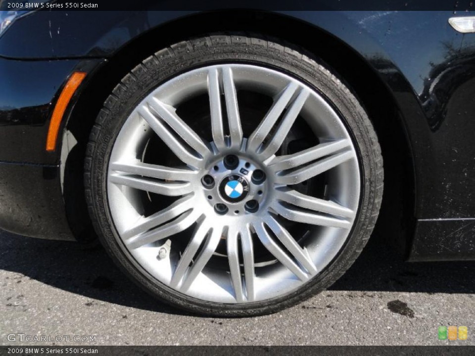 2009 BMW 5 Series 550i Sedan Wheel and Tire Photo #46084023